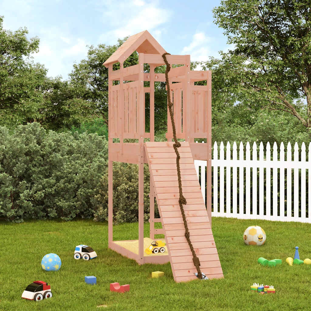 vidaXL Spielturm mit Kletterwand Massivholz Douglasie