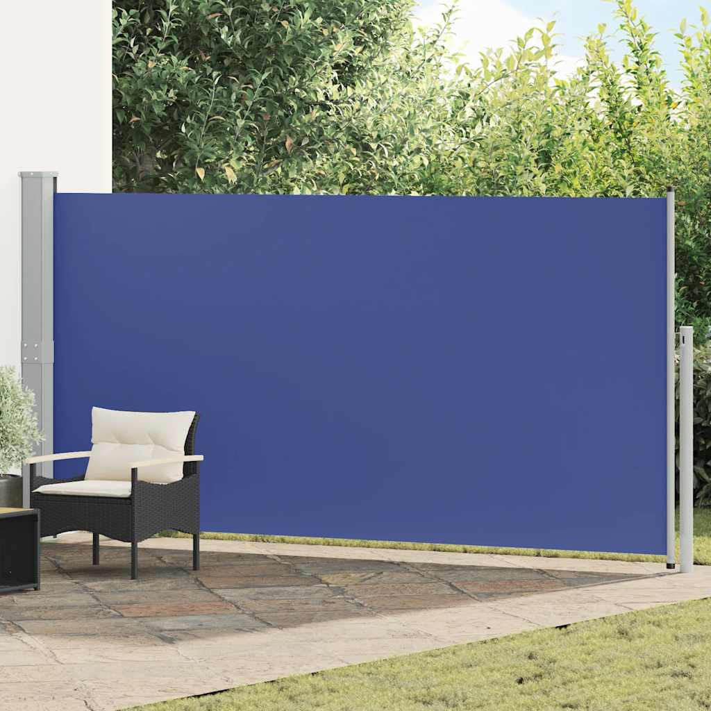 vidaXL Ausziehbare Seitenmarkise 160x500 cm Blau