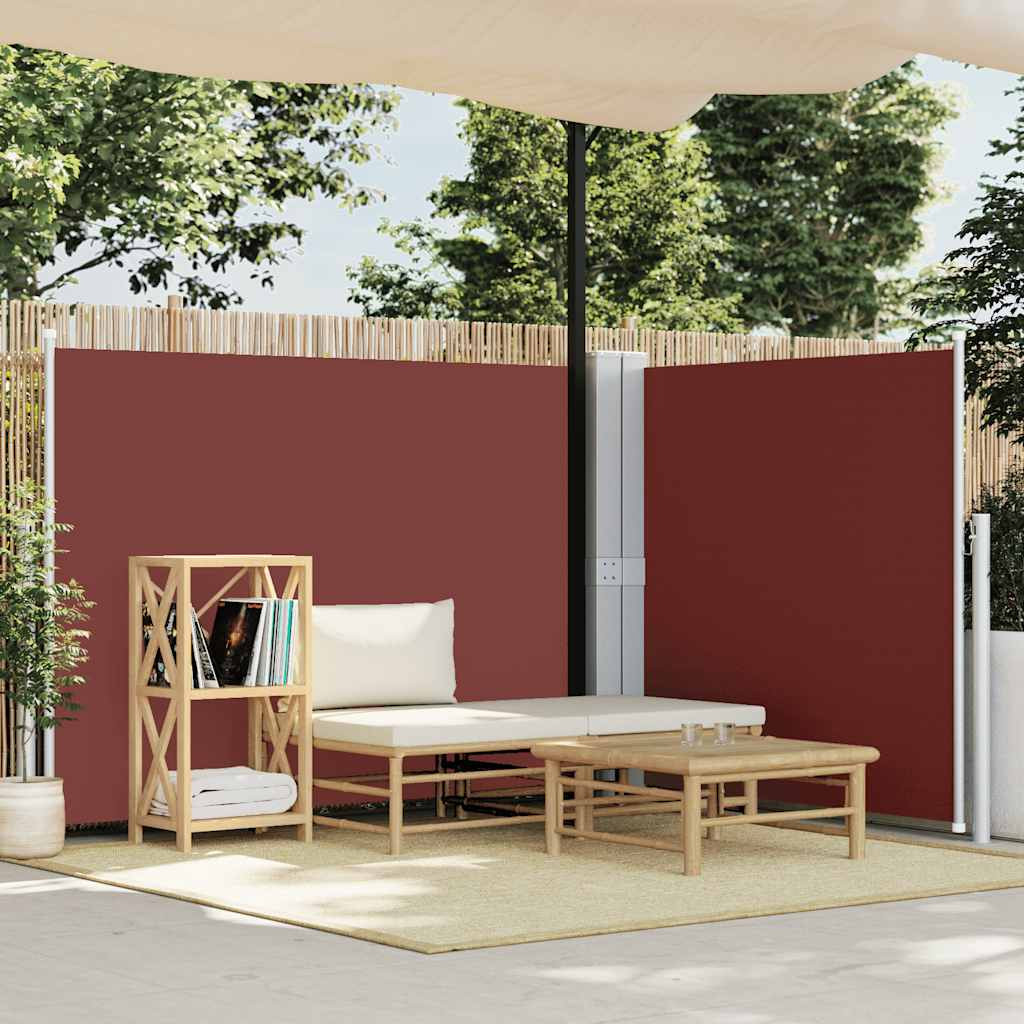 vidaXL Ausziehbare Seitenmarkise Braun 140 x 1000 cm