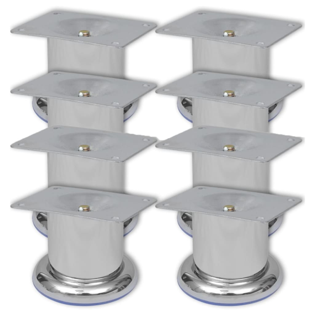 vidaXL Runde Sofabeine 8 Stk. Chrom 60 mm