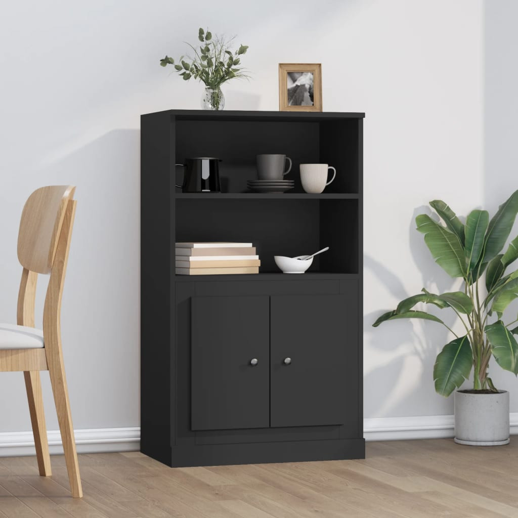 vidaXL Highboard Schwarz 60x35,5x103,5 cm Holzwerkstoff