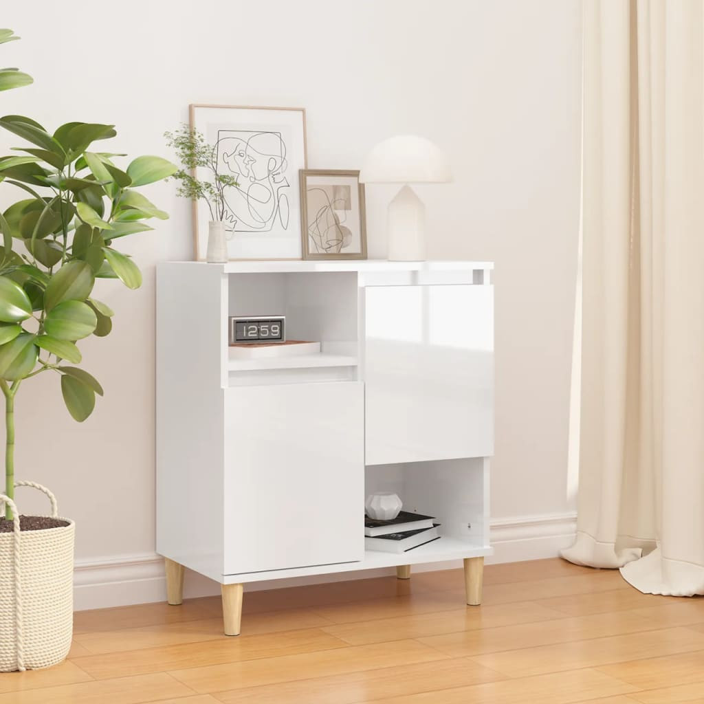 vidaXL Sideboard Hochglanz-Weiß 60x35x70 cm Holzwerkstoff