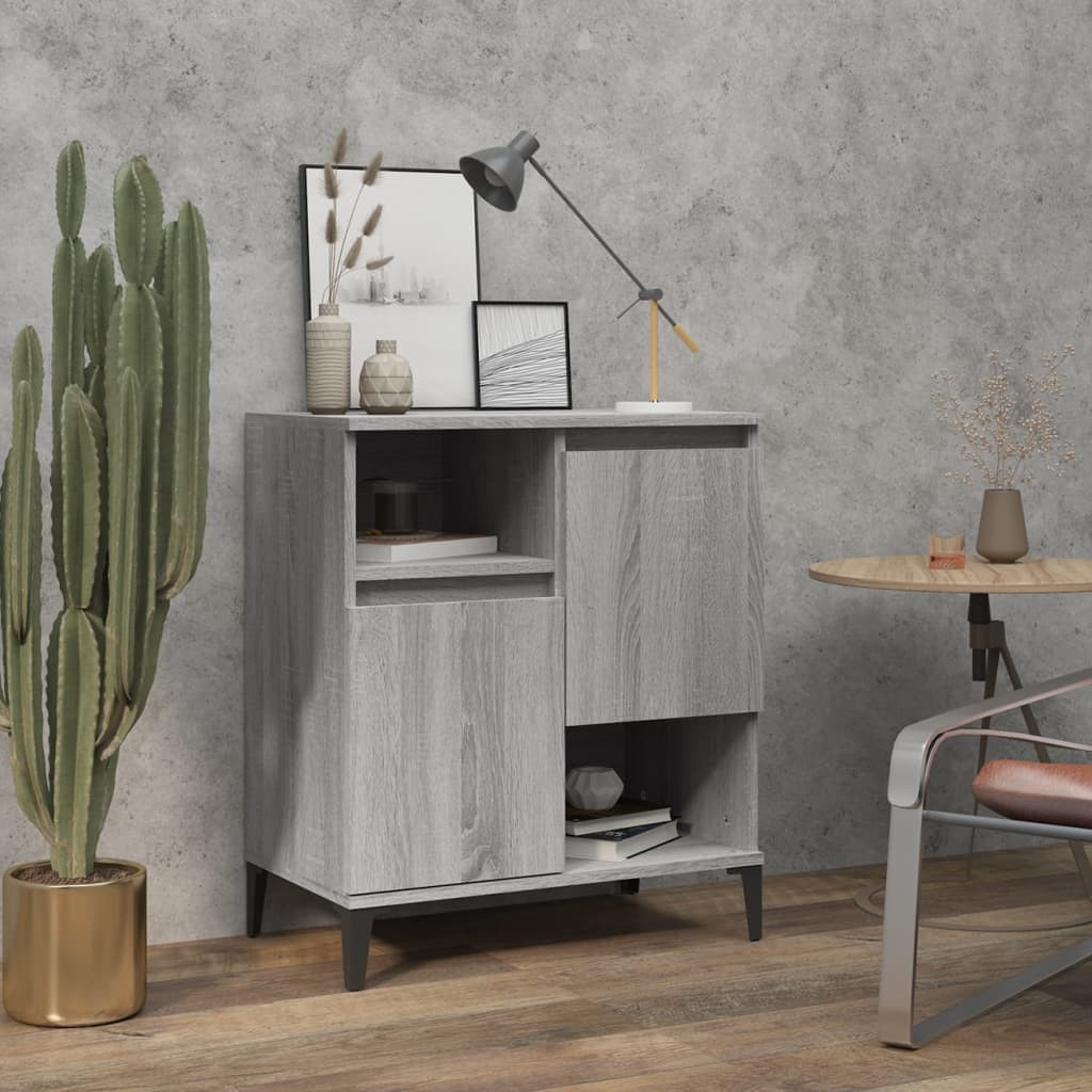 vidaXL Sideboard Grau Sonoma 60x35x70 cm Holzwerkstoff