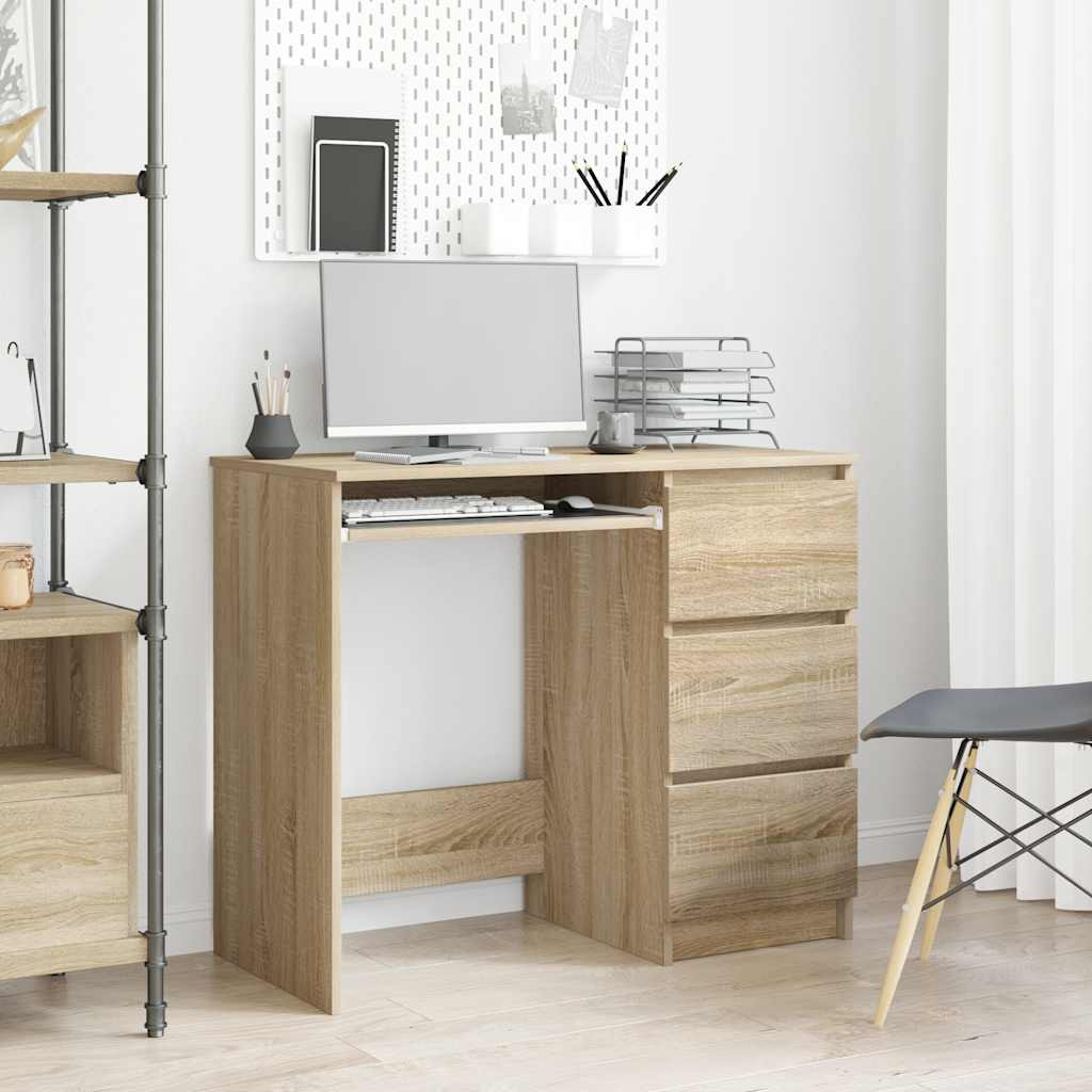 vidaXL Schreibtisch Sonoma-Eiche 90x45x76 cm Holzwerkstoff
