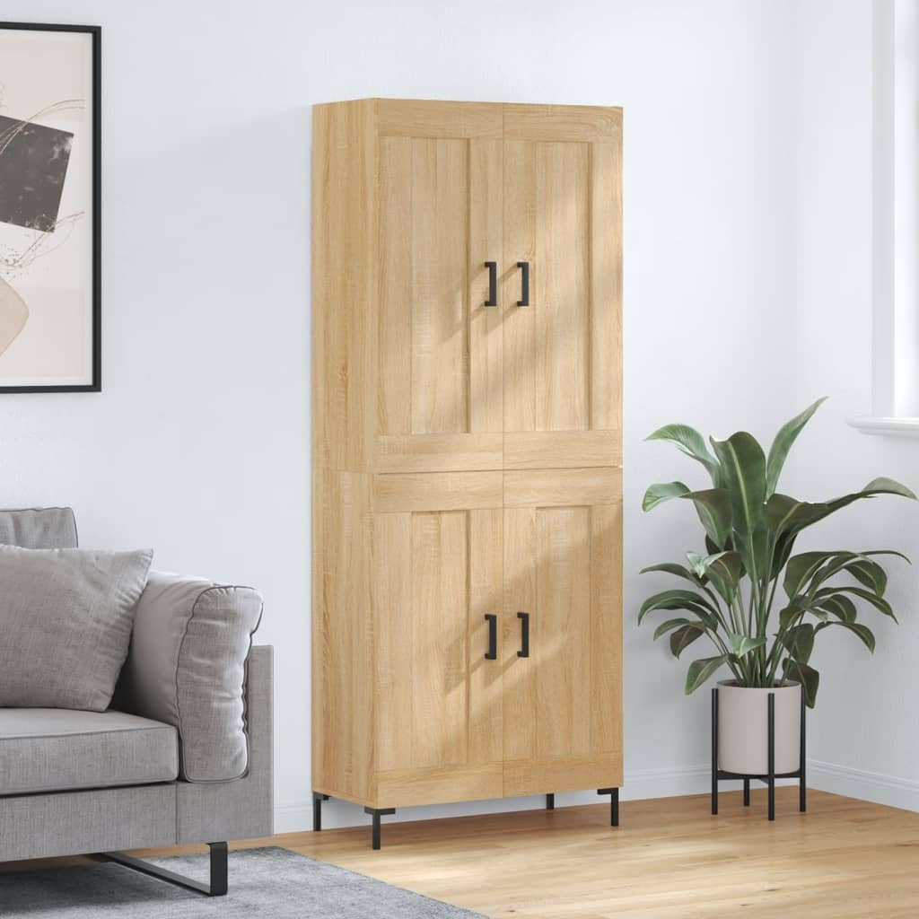 vidaXL Highboard Sonoma-Eiche 69,5x34x180 cm Holzwerkstoff