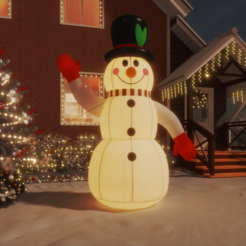 vidaXL Aufblasbarer Schneemann mit LEDs 300 cm