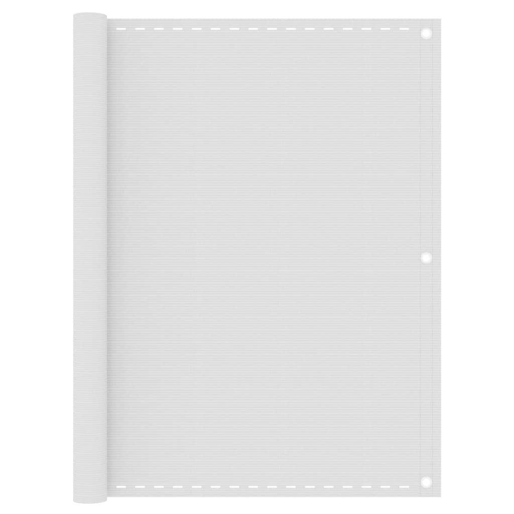 vidaXL Balkon-Sichtschutz Weiß 120x600 cm HDPE
