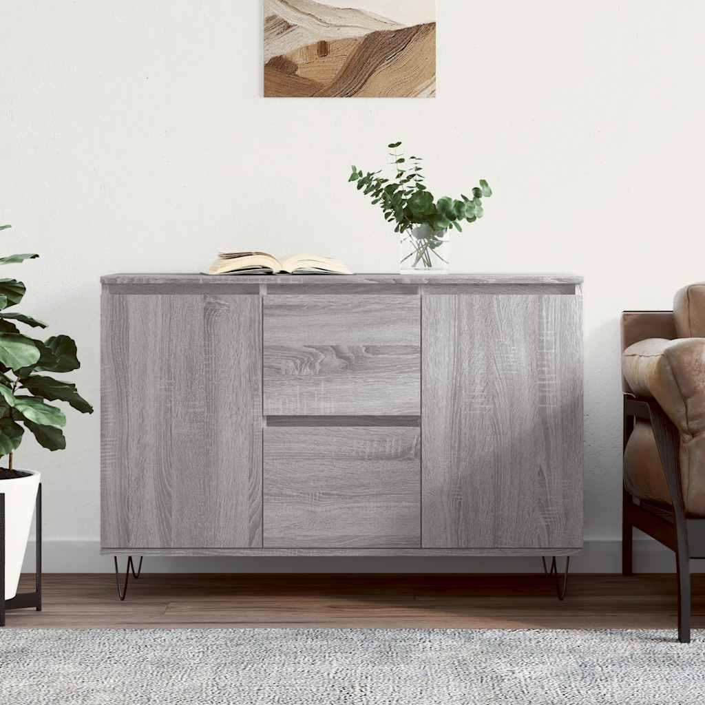 vidaXL Sideboard Grau Sonoma 101,5x35x70 cm Holzwerkstoff