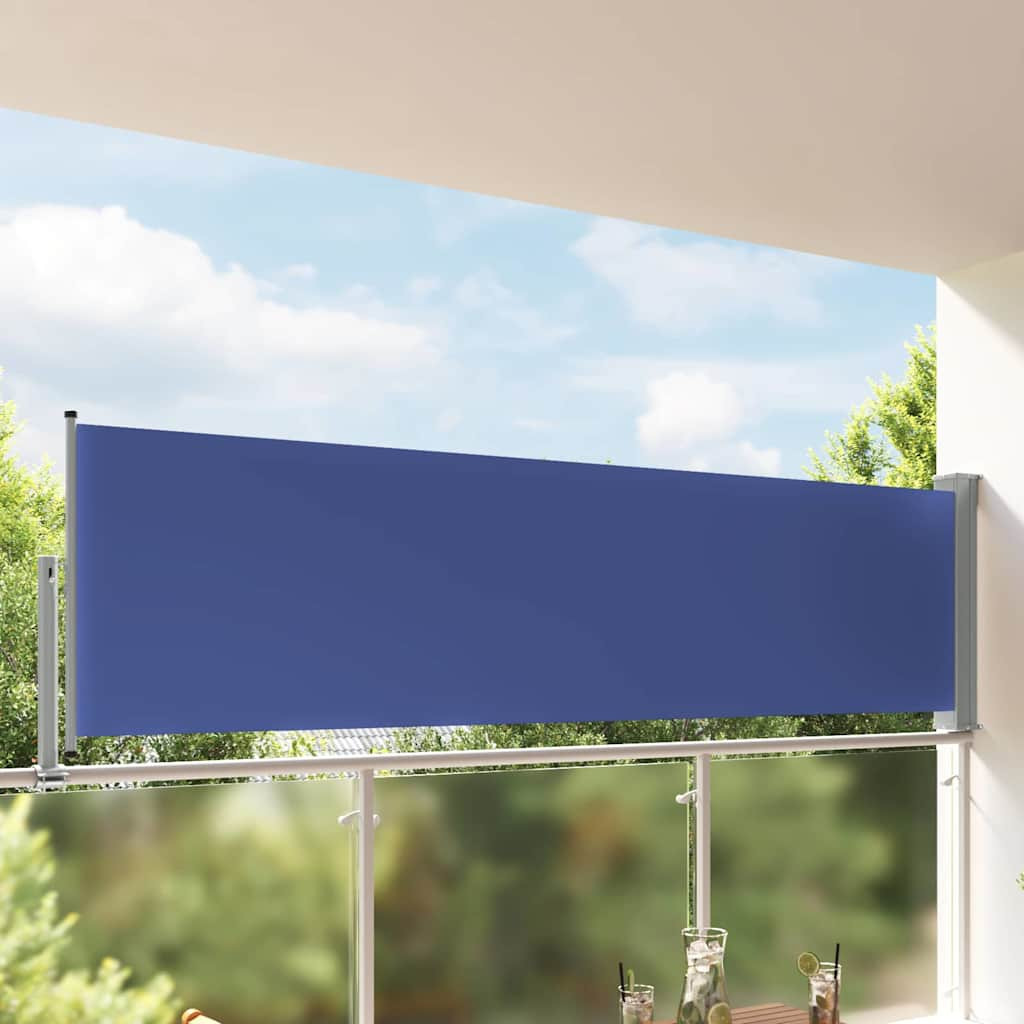 vidaXL Ausziehbare Seitenmarkise 100x300 cm Blau