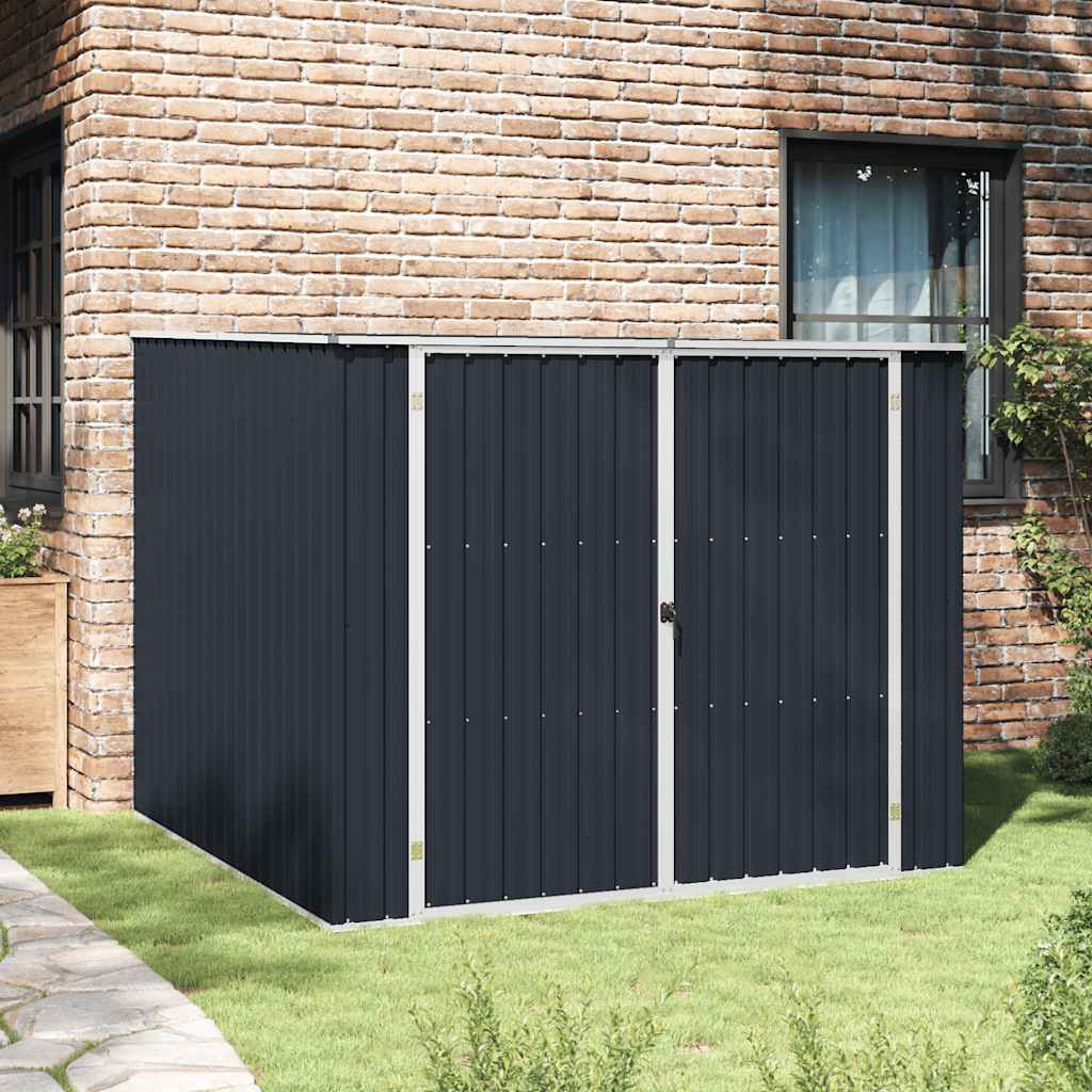 vidaXL Gerätehaus Anthrazit 195x198x159 cm Verzinkter Stahl