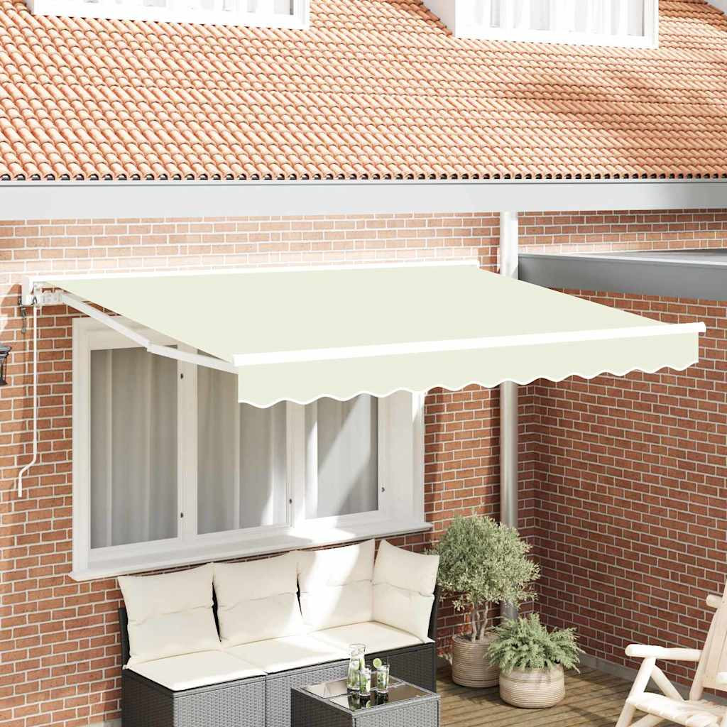 vidaXL Markisenrahmen Creme 300 x 200 cm Polyester mit PU-Beschichtung
