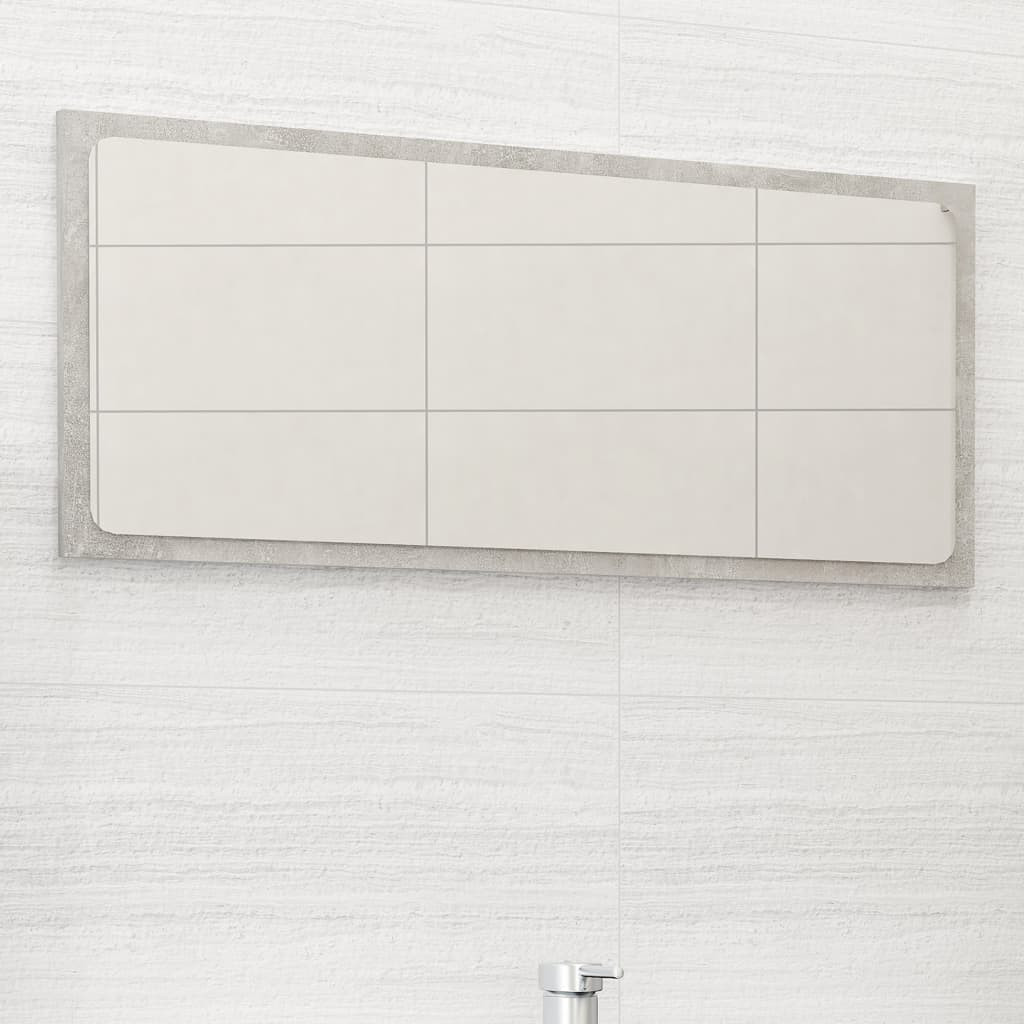 vidaXL Badspiegel Betongrau 80x1,5x37 cm Holzwerkstoff