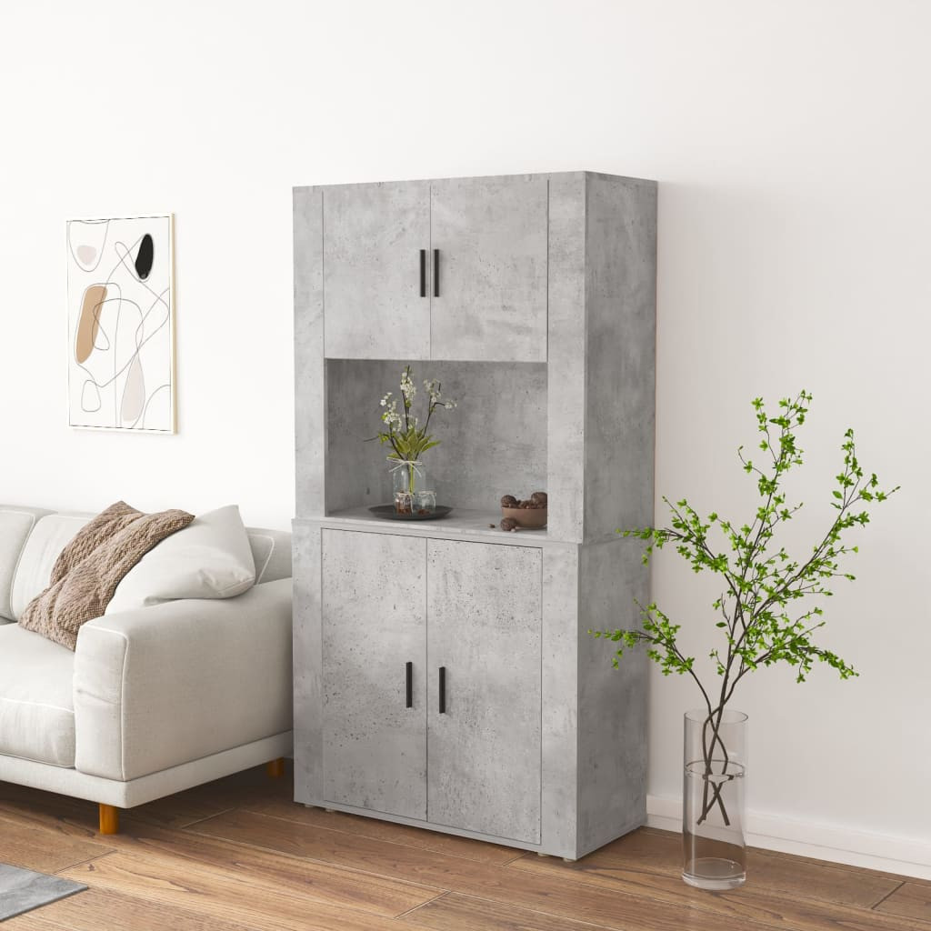 vidaXL Highboard Betongrau Holzwerkstoff