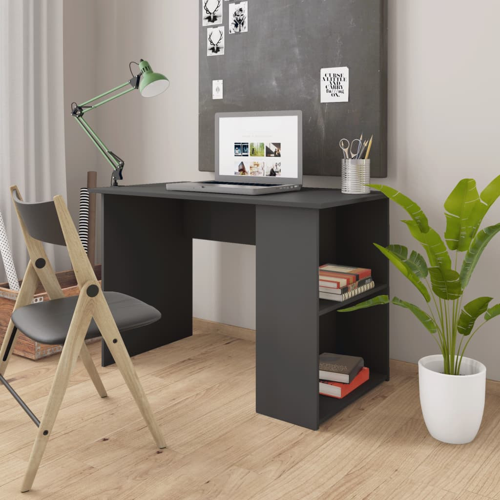 vidaXL Schreibtisch Grau 110x60x73 cm Holzwerkstoff