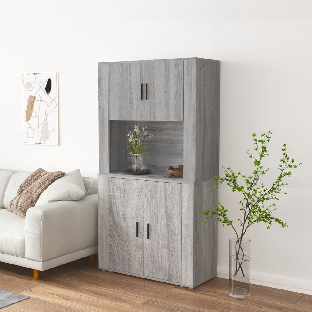 vidaXL Highboard Grau Sonoma Holzwerkstoff