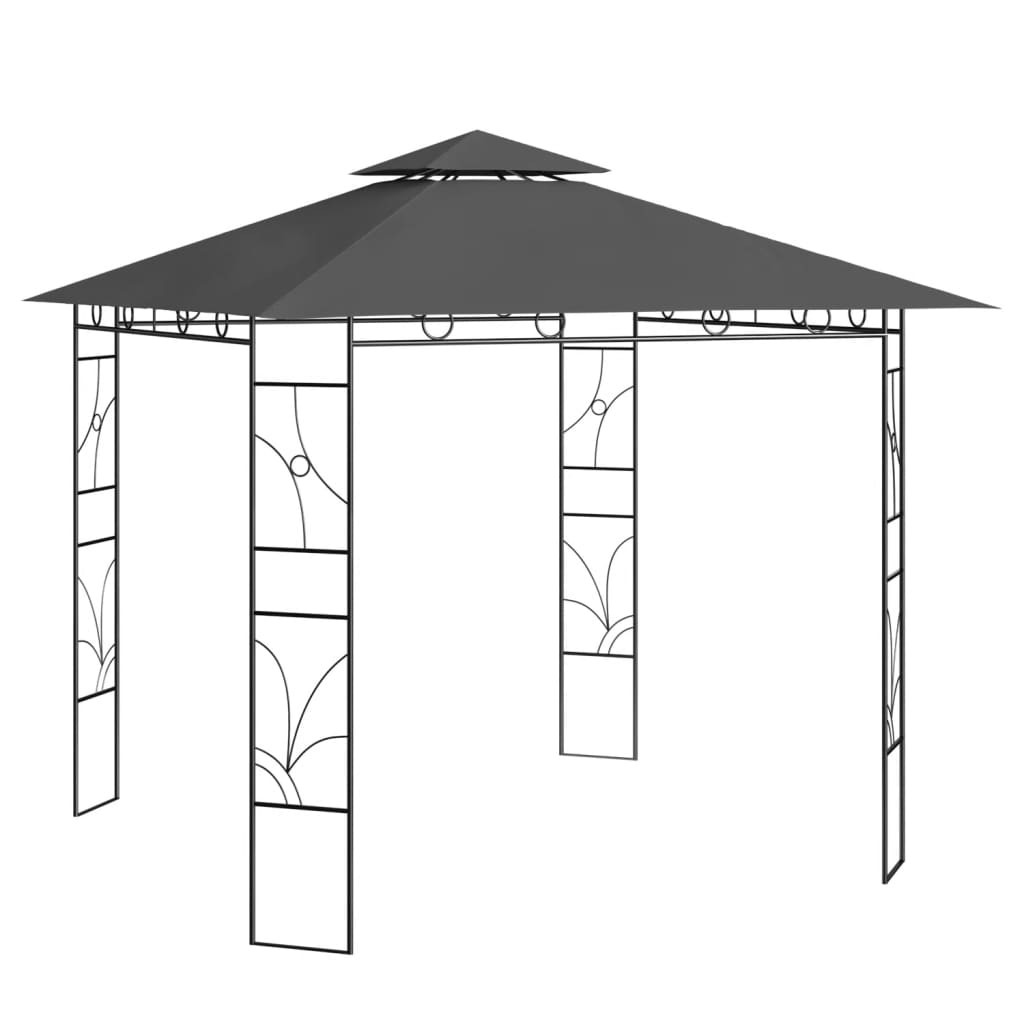 vidaXL Pavillon 3x3x2,7 m Anthrazit 160 g/m²