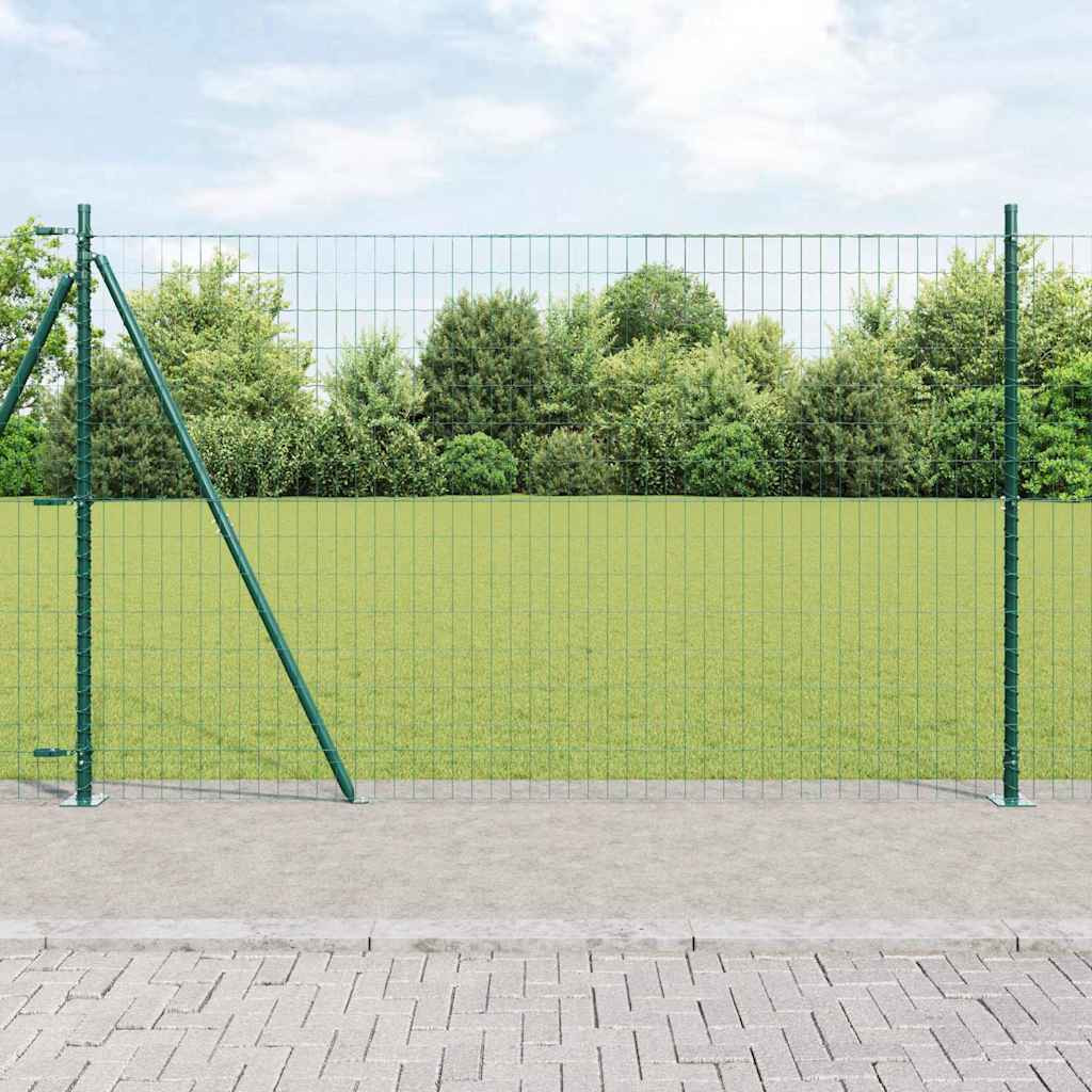 vidaXL Euro-Zaun mit Betonsockel 25 x 1,2 m PVC-beschichteter Stahl