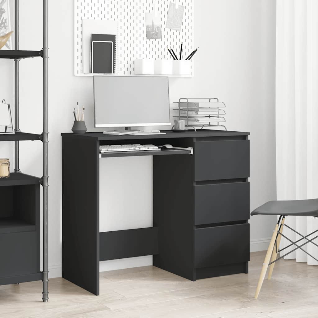 vidaXL Schreibtisch Schwarz 90x45x76 cm Holzwerkstoff