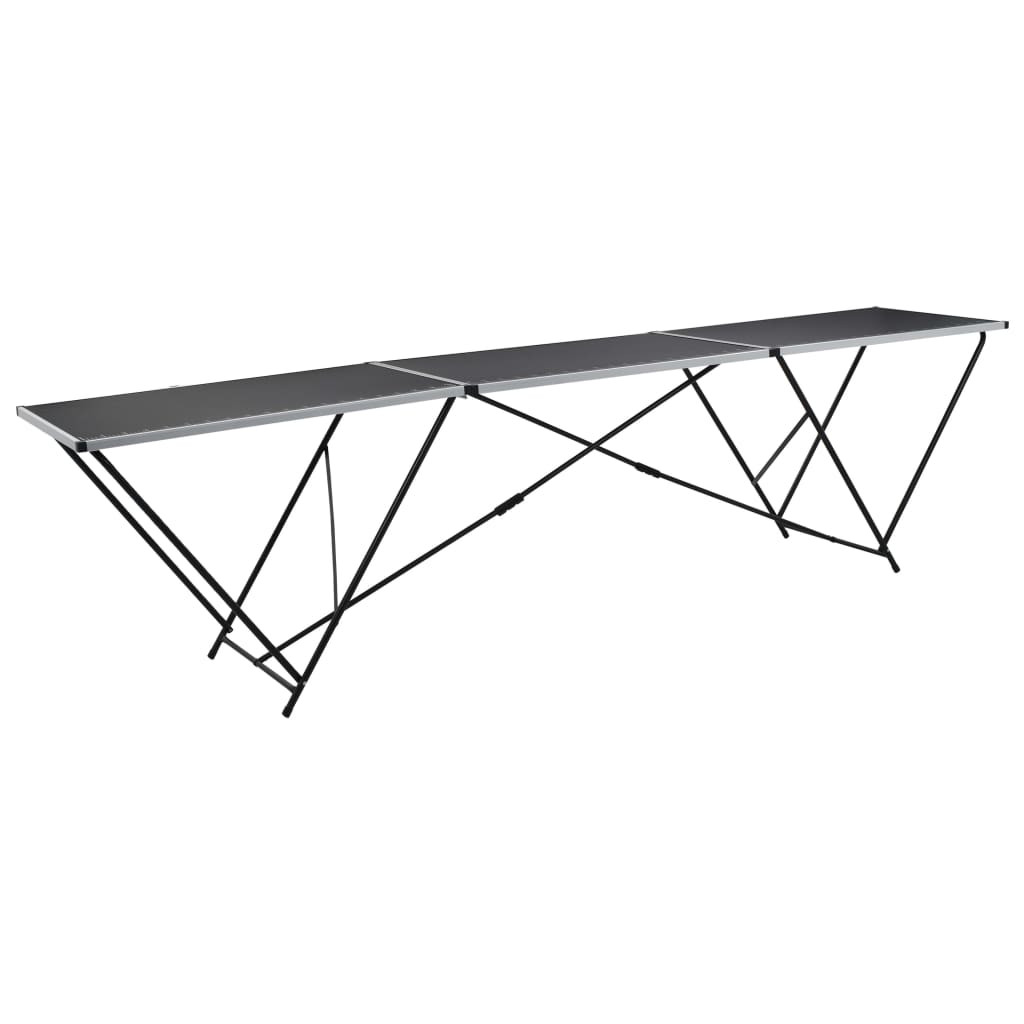 vidaXL Tapeziertisch Klappbar MDF und Aluminium 300×60×78 cm