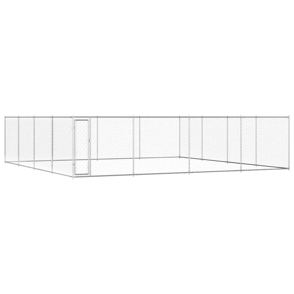 vidaXL Outdoor-Hundezwinger Verzinkter Stahl 760x760x185 cm