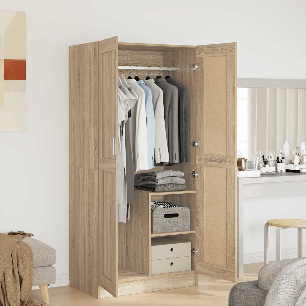 vidaXL Kleiderschrank Sonoma-Eiche 82,5x51,5x180 cm Holzwerkstoff