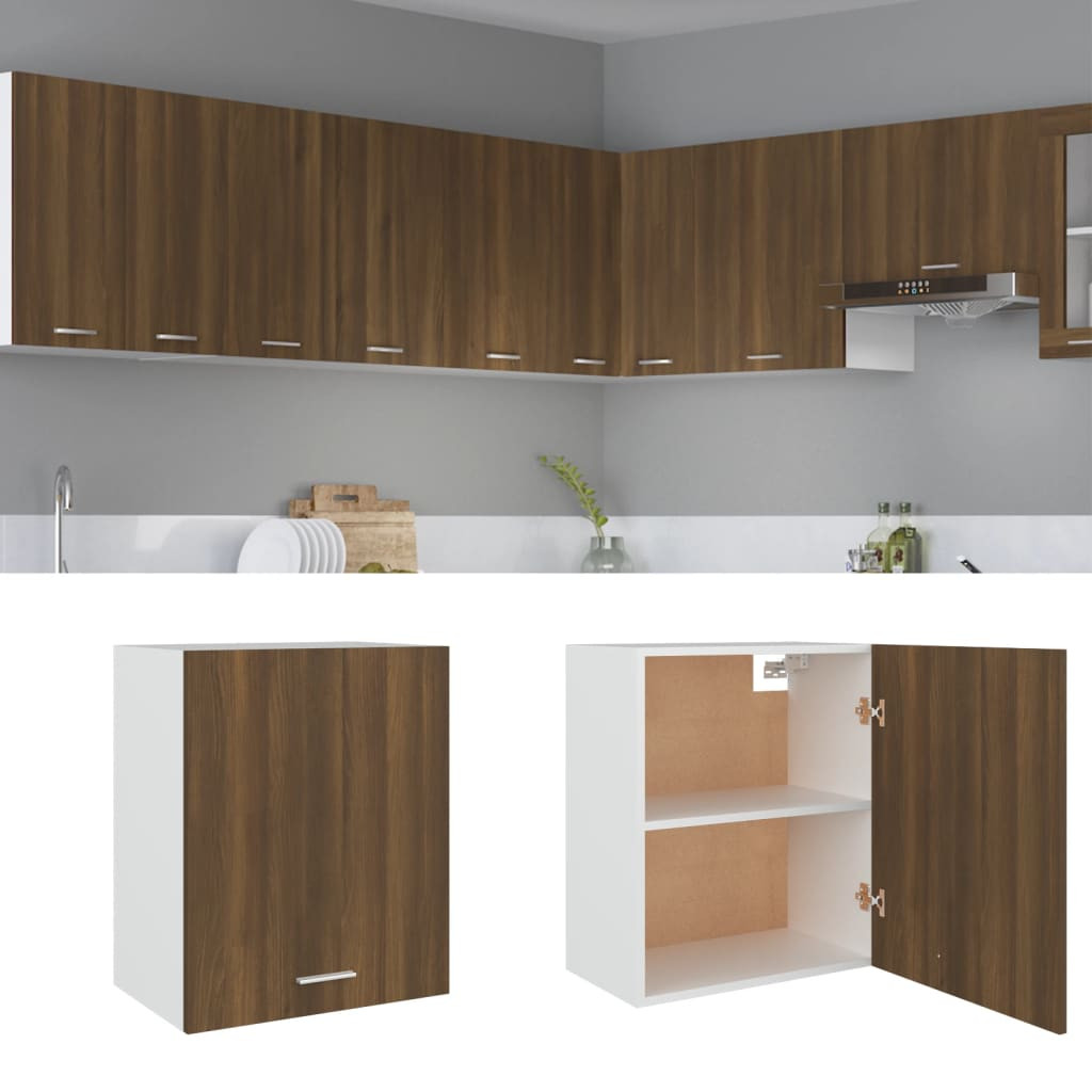 vidaXL Hängeschrank Lyon Braun Eichen-Optik 50x31x60 cm Holzwerkstoff