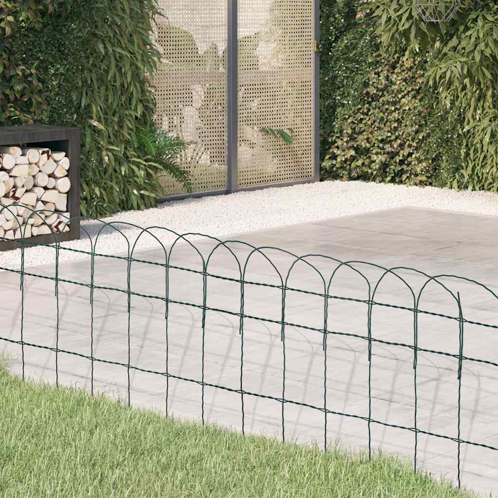 vidaXL Beetzaun Pulverbeschichtetes Eisen 25×0,4 m