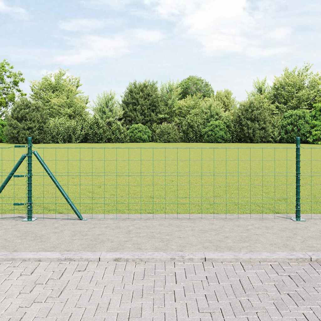 vidaXL Euro-Zaun mit Betonsockel 25 x 0,4 m PVC-beschichteter Stahl