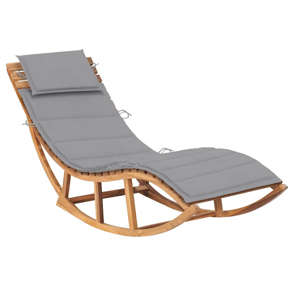 vidaXL Schaukelliege mit Auflage Massivholz Teak