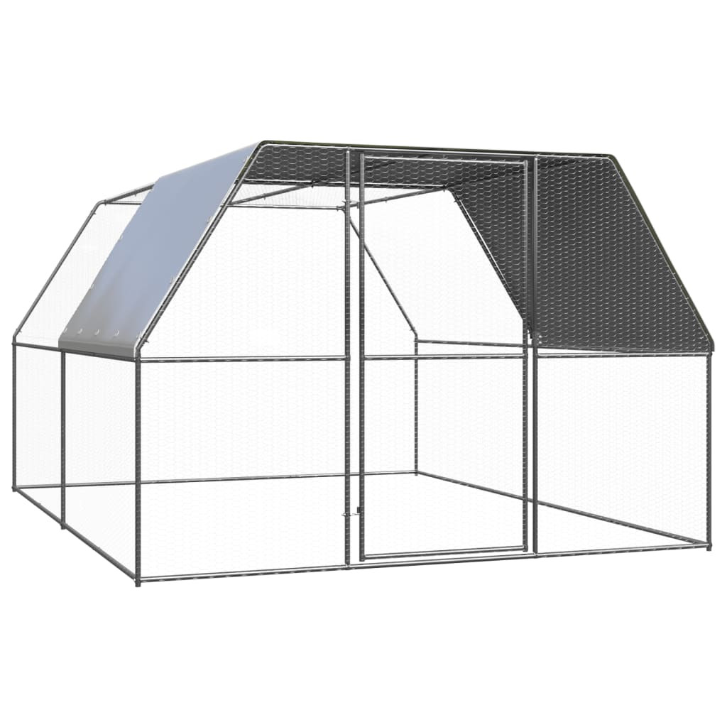 vidaXL Outdoor-Hühnerkäfig 3x4x2 m Verzinkter Stahl