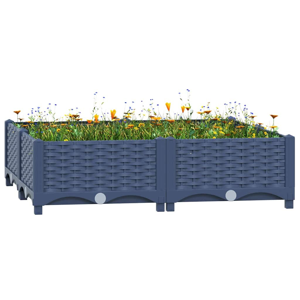 vidaXL Hochbeet 80x80x23 cm Polypropylen