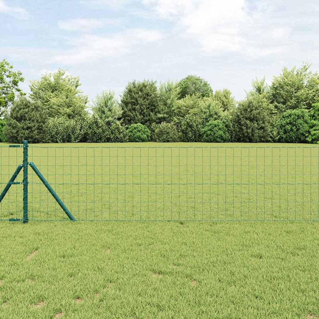 vidaXL Bodenmontierter Euro-Zaun 10 x 0,4 m PVC-beschichteter Stahl
