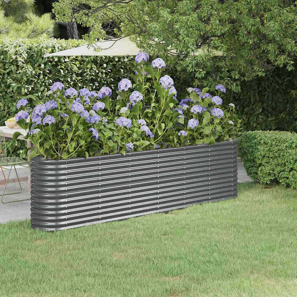 vidaXL Hochbeet Verzinkter Stahl 260x40x68 cm Anthrazit