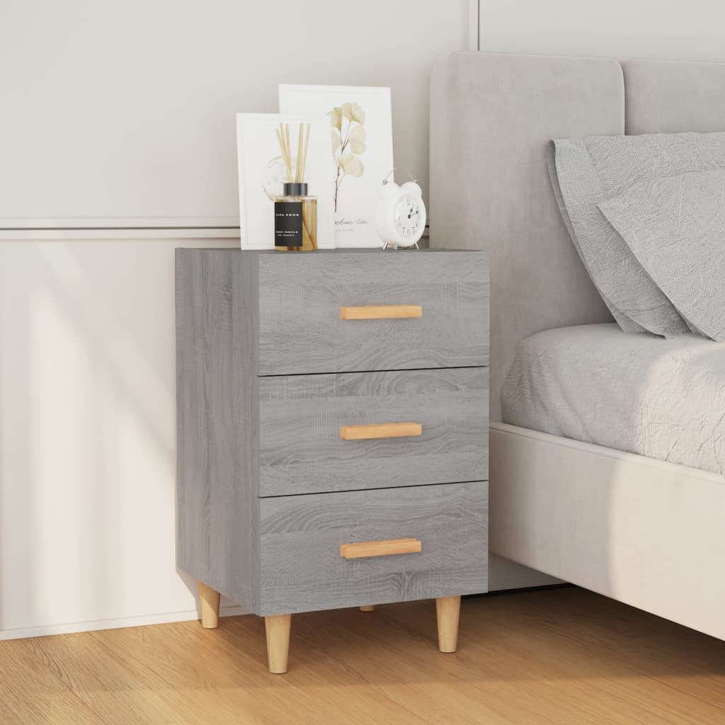 vidaXL Nachttisch Grau Sonoma 40x40x66 cm Holzwerkstoff