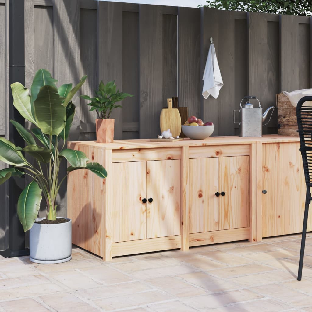 vidaXL Outdoor-Küchenschrank MEPPEL 106x55x64 cm Massivholz Kiefer