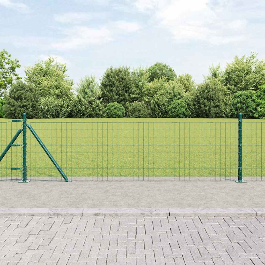 vidaXL Euro-Zaun mit Betonsockel 50 x 0,4 m PVC-beschichteter Stahl