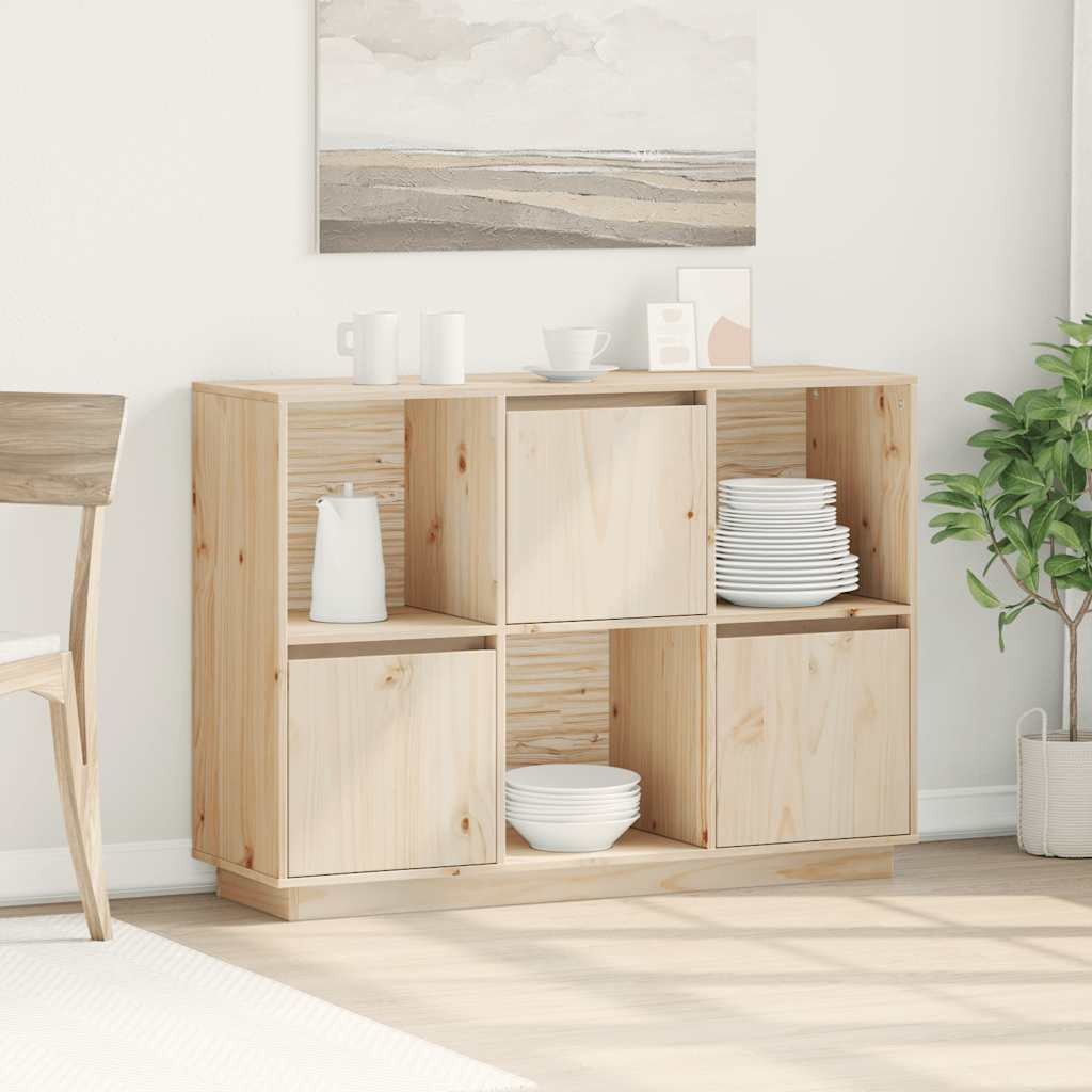 vidaXL Sideboard 110,5x35x80 cm Massivholz Kiefer