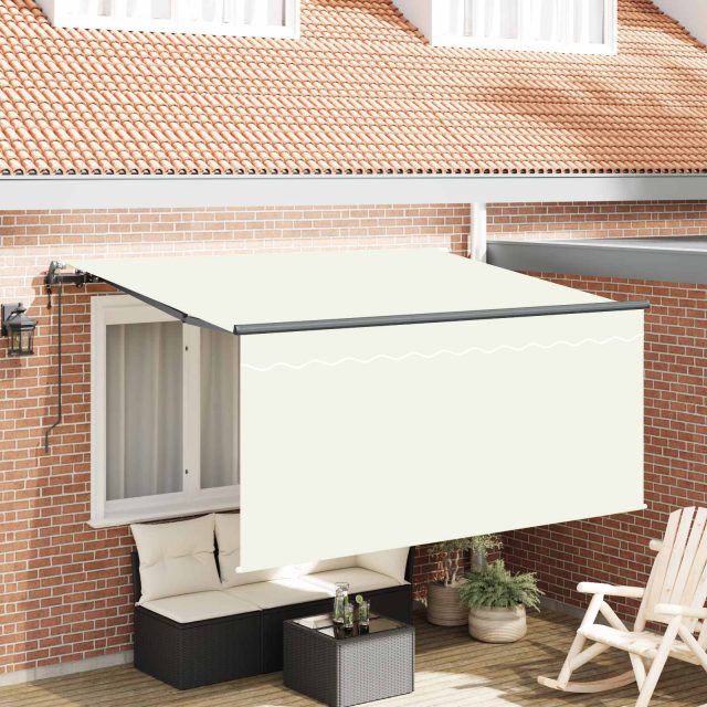 vidaXL Einziehbare Markise Creme 300 x 200 cm Stoff
