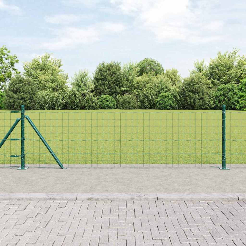 vidaXL Euro-Zaun mit Betonsockel 50 x 0,6 m PVC-beschichteter Stahl