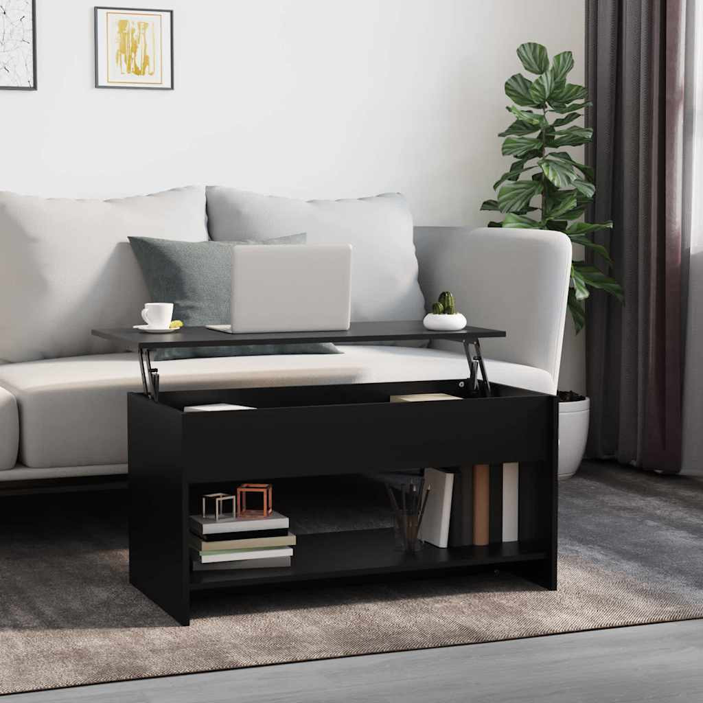 vidaXL Couchtisch Schwarz 102x50x52,5 cm Holzwerkstoff