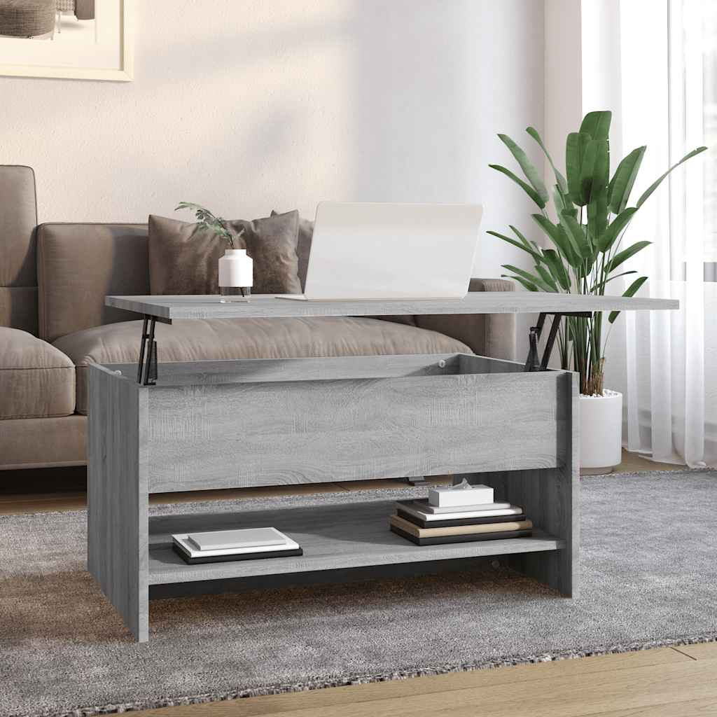 vidaXL Couchtisch Grau Sonoma 80x50x40 cm Holzwerkstoff