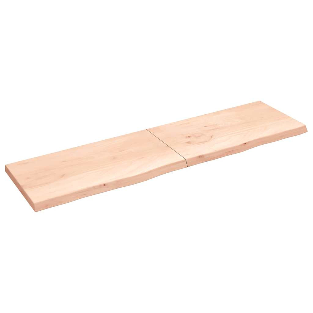 vidaXL Wandregal 220x60x(2-6) cm Massivholz Eiche Unbehandelt