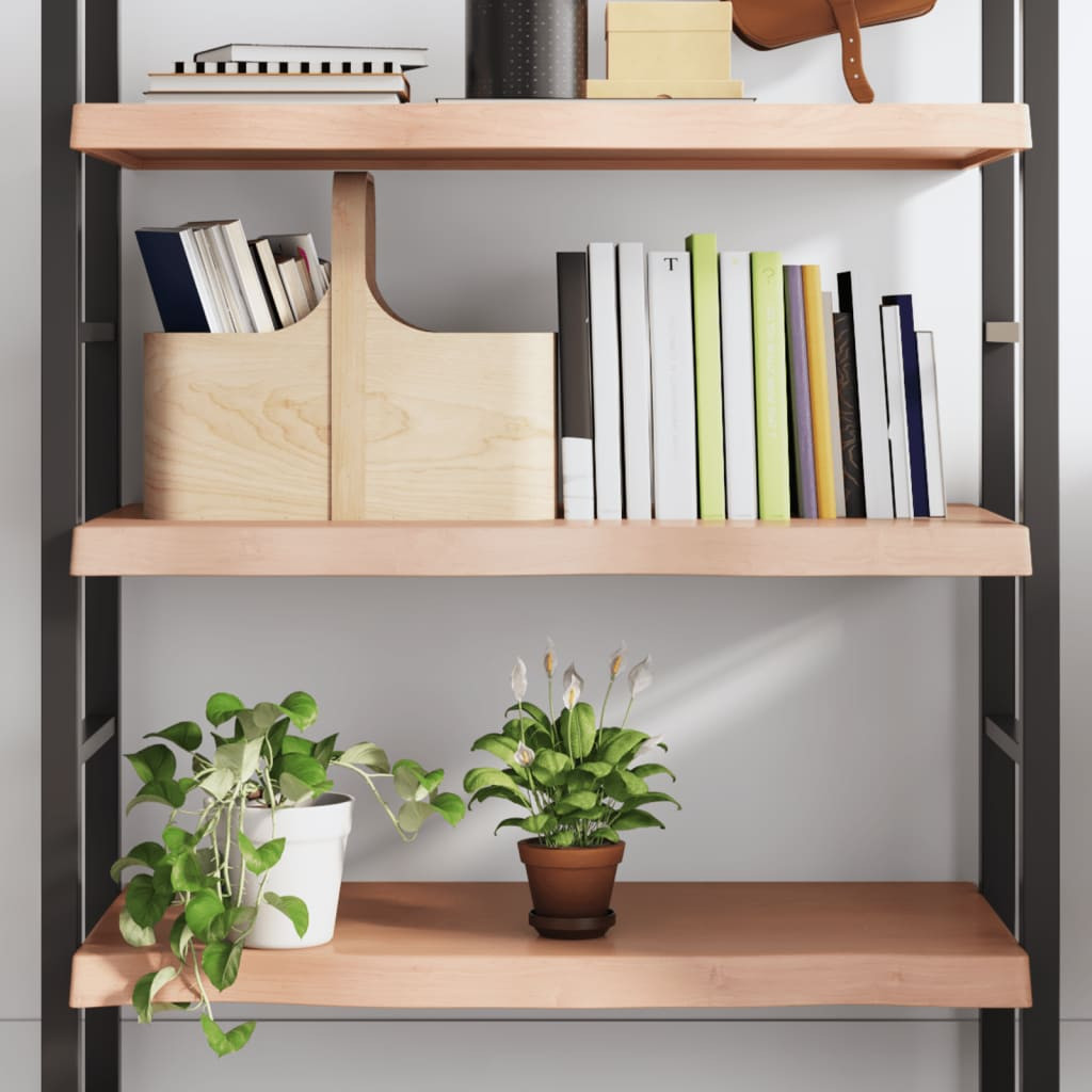 vidaXL Wandregal Hellbraun 80x40x(2-6) cm Massivholz Eiche Behandelt