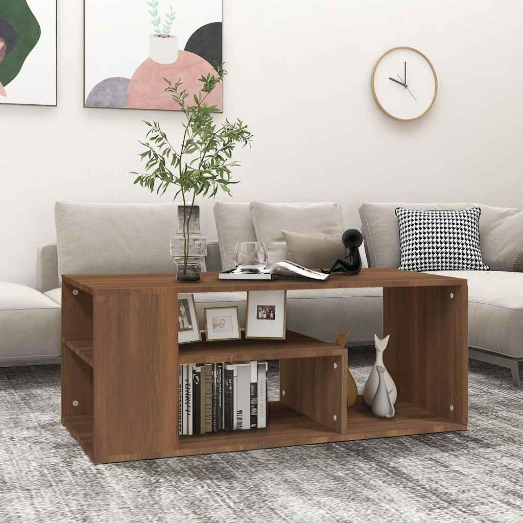 vidaXL Couchtisch Braun Eichen-Optik 100x50x40 cm Holzwerkstoff