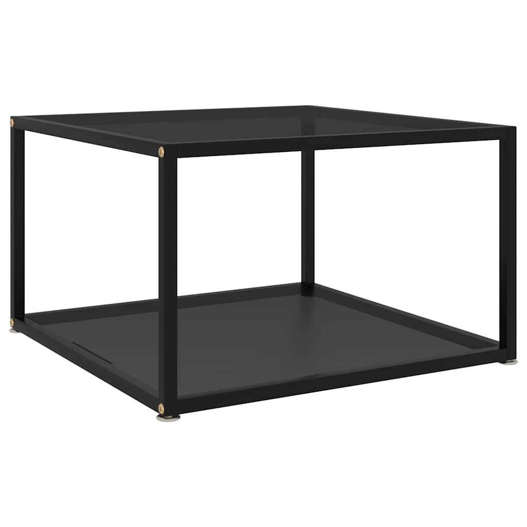 vidaXL Couchtisch Schwarz 60x60x35 cm Hartglas