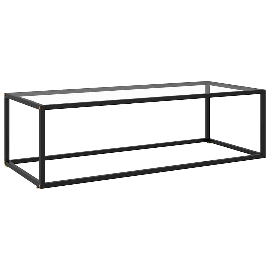 vidaXL Couchtisch Schwarz mit Hartglas 120x60x35 cm