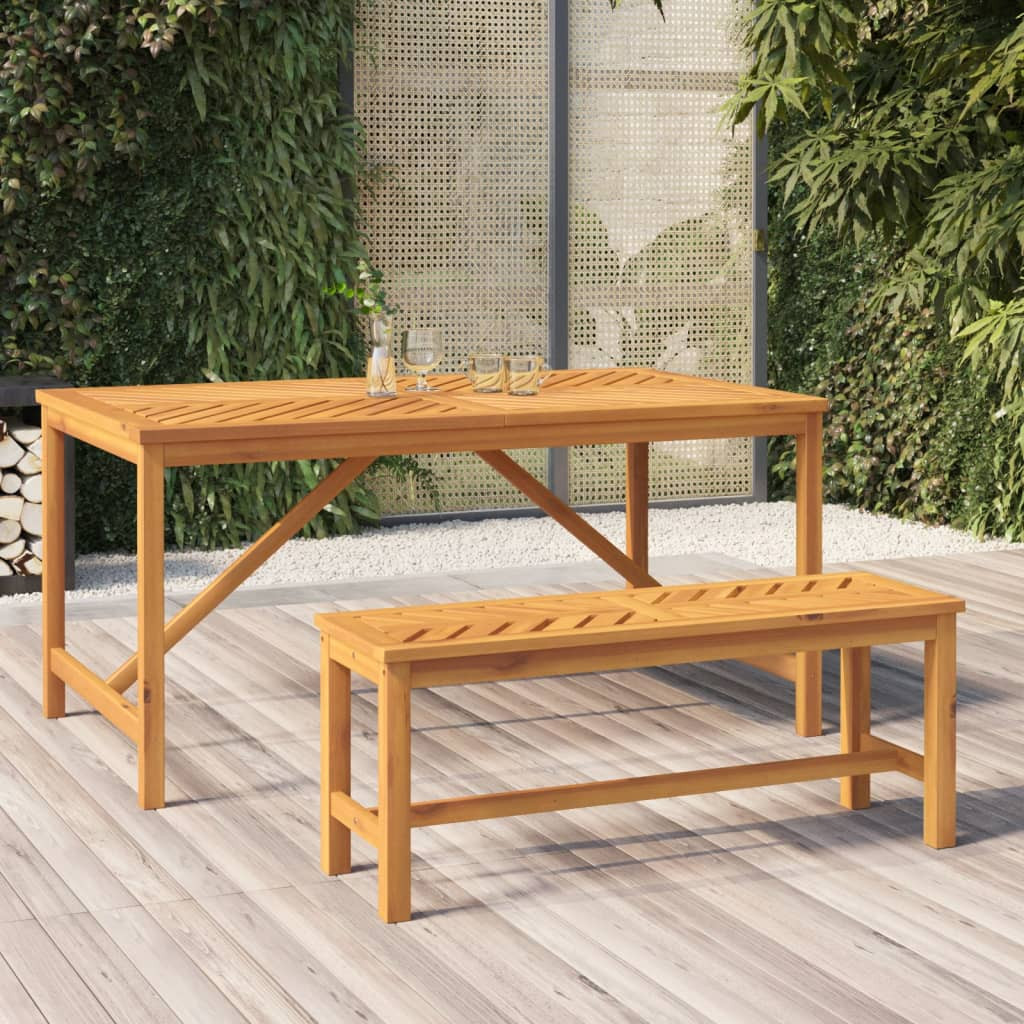 vidaXL Gartenbank 110 cm Massivholz Akazie
