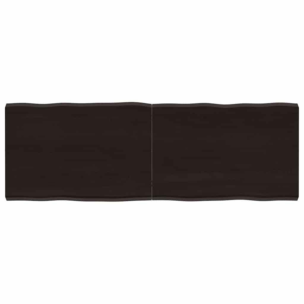 vidaXL Tischplatte 120x40x(2-4) cm Massivholz Behandelt Baumkante