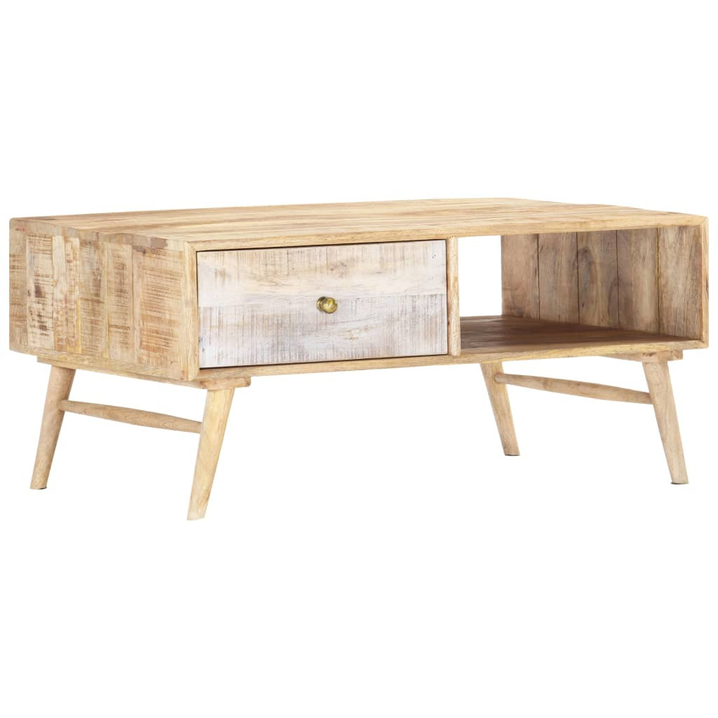 vidaXL Couchtisch 88x60x40 cm Massivholz Mango