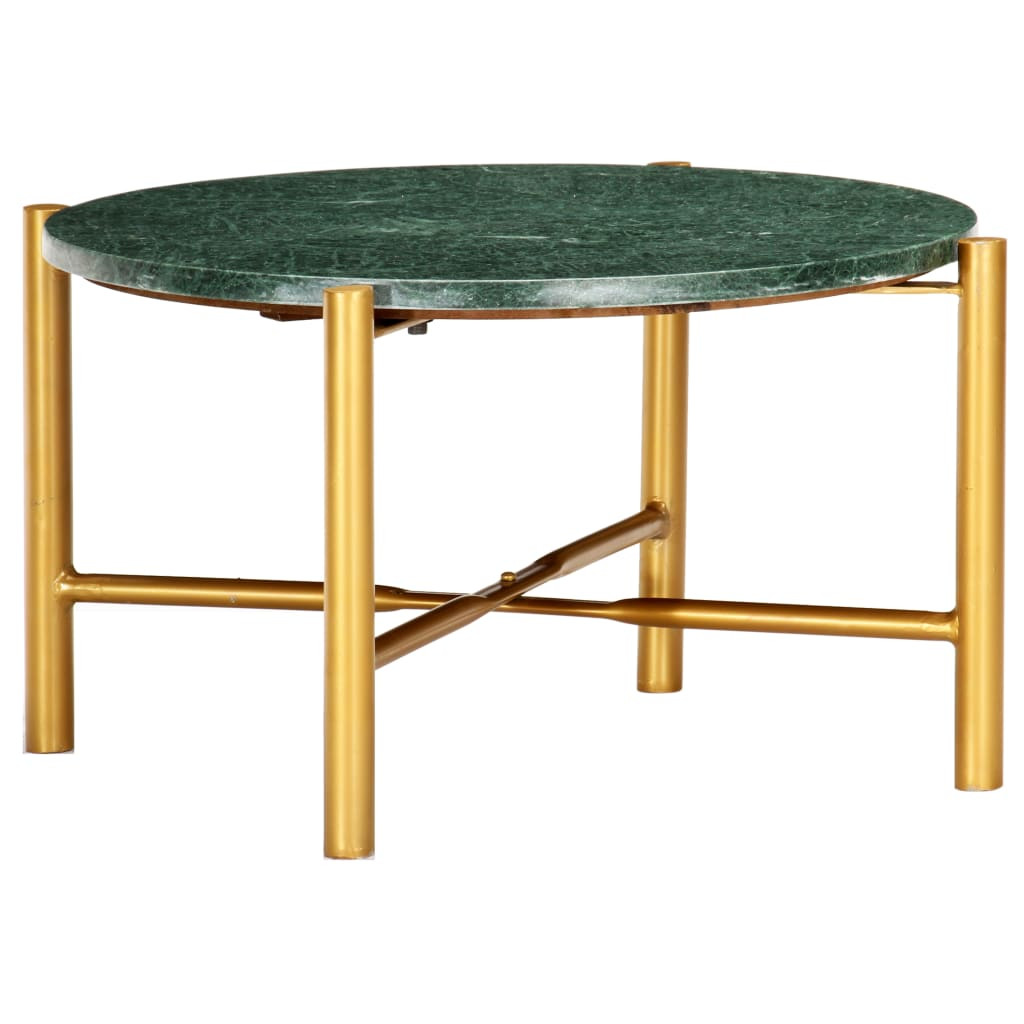vidaXL Couchtisch Grün 60×60×35 cm Echtstein in Marmoroptik